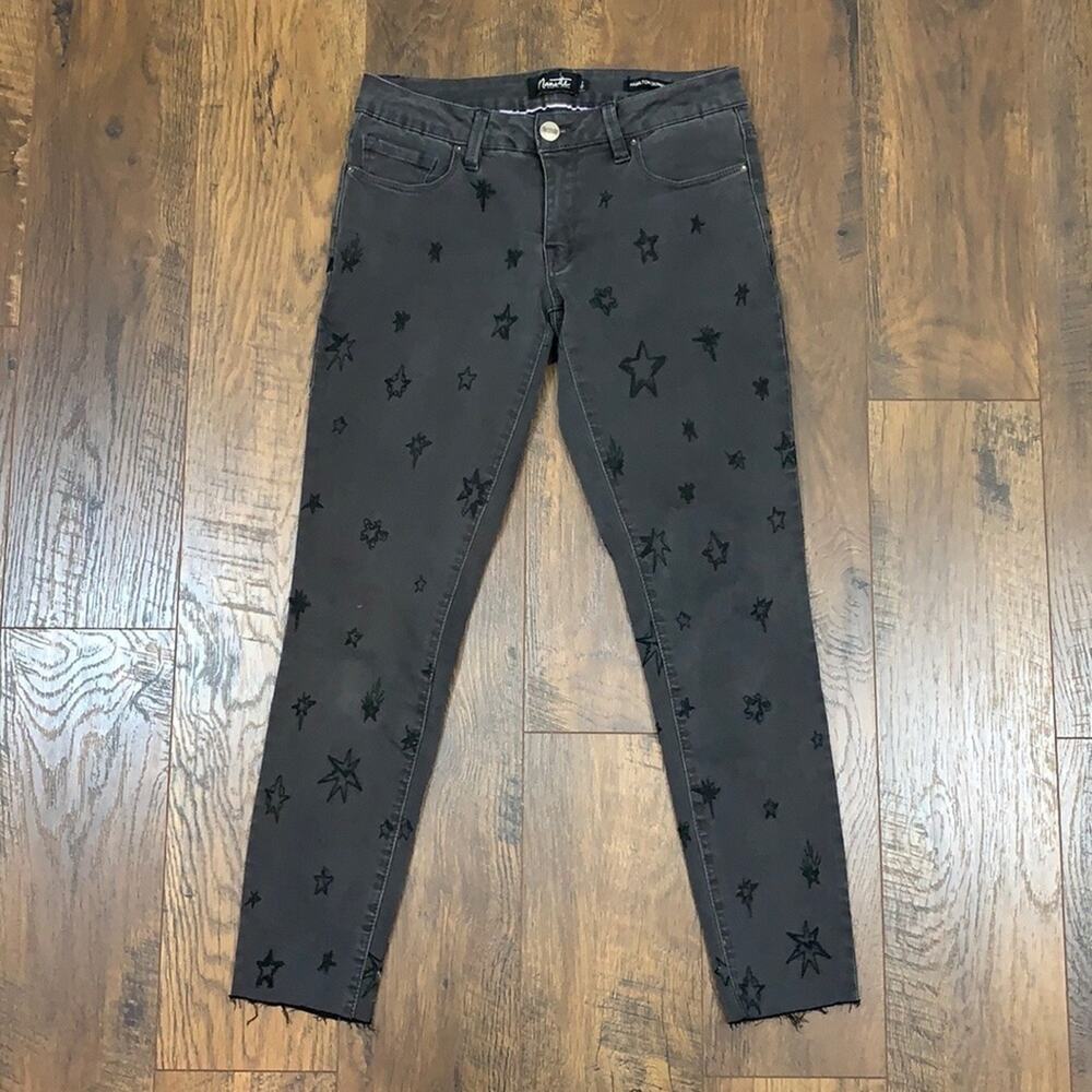 Nanette Lepore Hamilton Skinny Star Gray Jeans